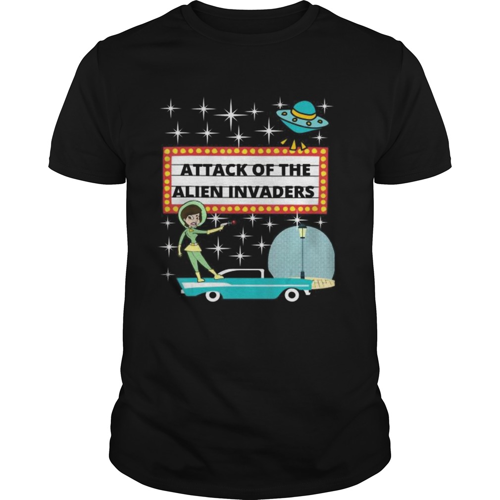 Retro 50s Scifi Attack of the Alien Invaders shirt