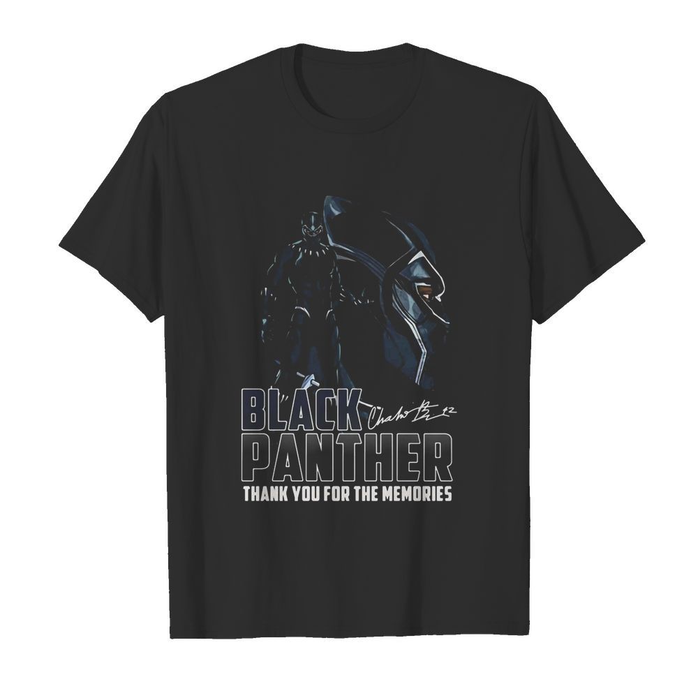 Rip chadwick black panther thank you for the memories signature shirt