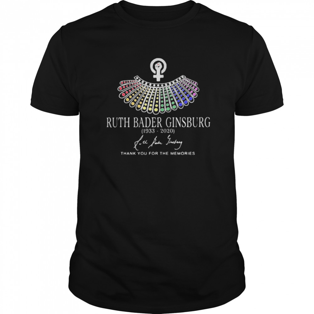 Ruth Bader Ginsburg 1933-2020 Thank You For The Memories shirt