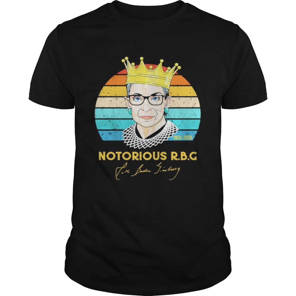 Ruth bader ginsburg notorious signature vintage retro shirt