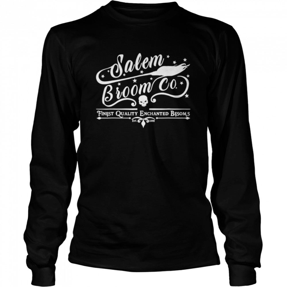 Salem Broom Company Halloween Sign  Long Sleeved T-shirt