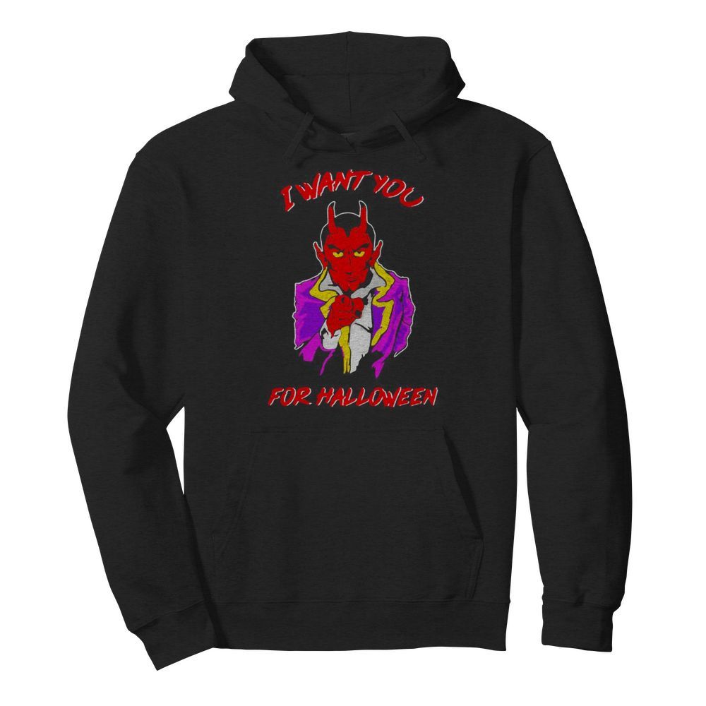 Satan i want you for halloween  Unisex Hoodie