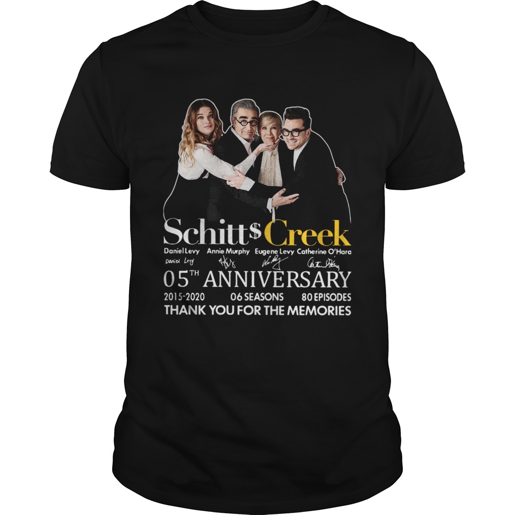 Schitts Creek 05th Anniversary Thank You For The Memories Signatures shirt