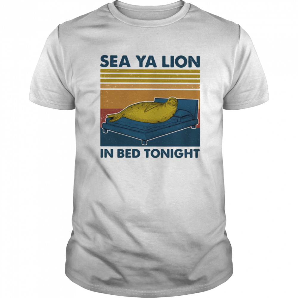 Sea Ya Lion In Bed Tonight Vintage Retro  Classic Men's T-shirt