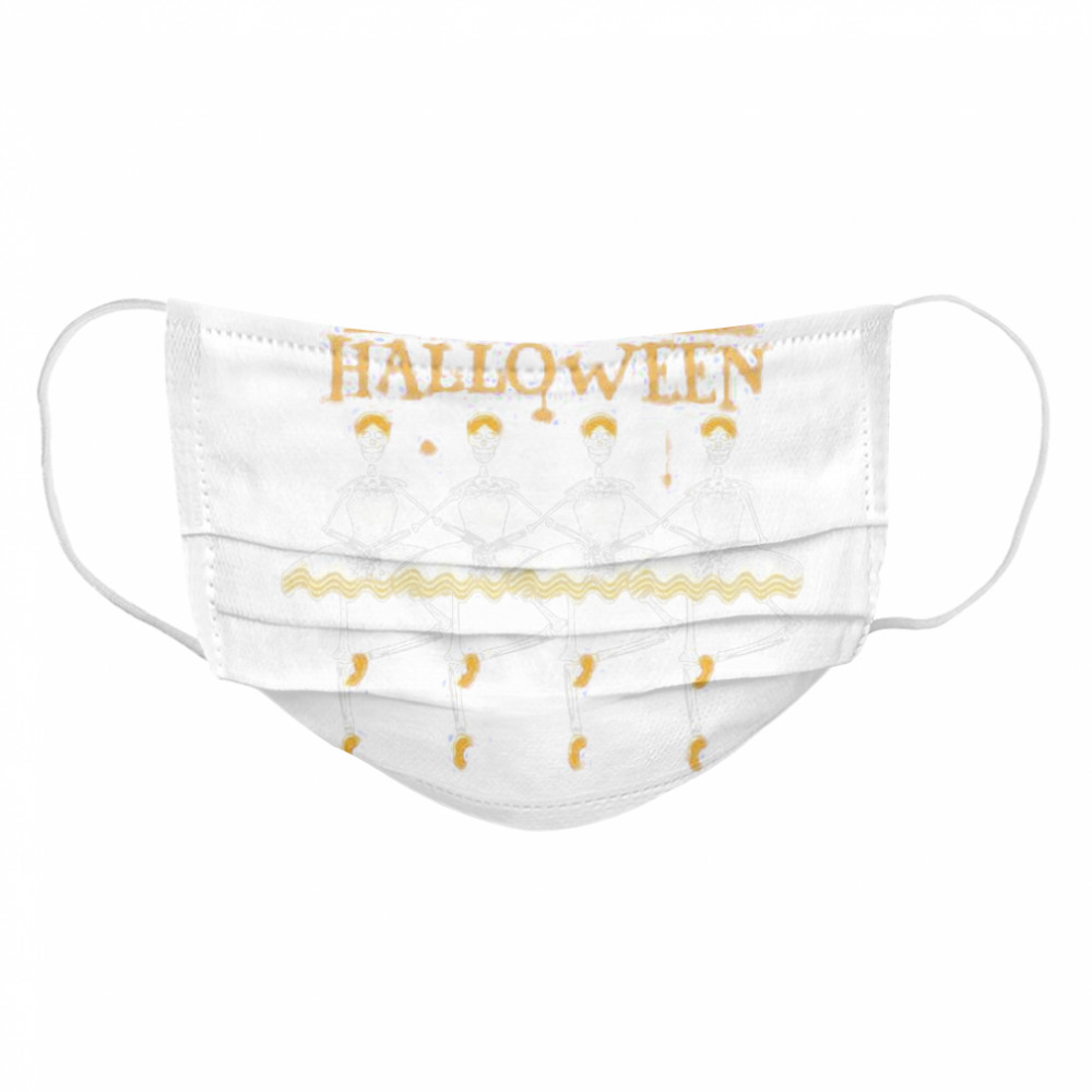 Skeleton Dancing Ballet Happy Halloween  Cloth Face Mask