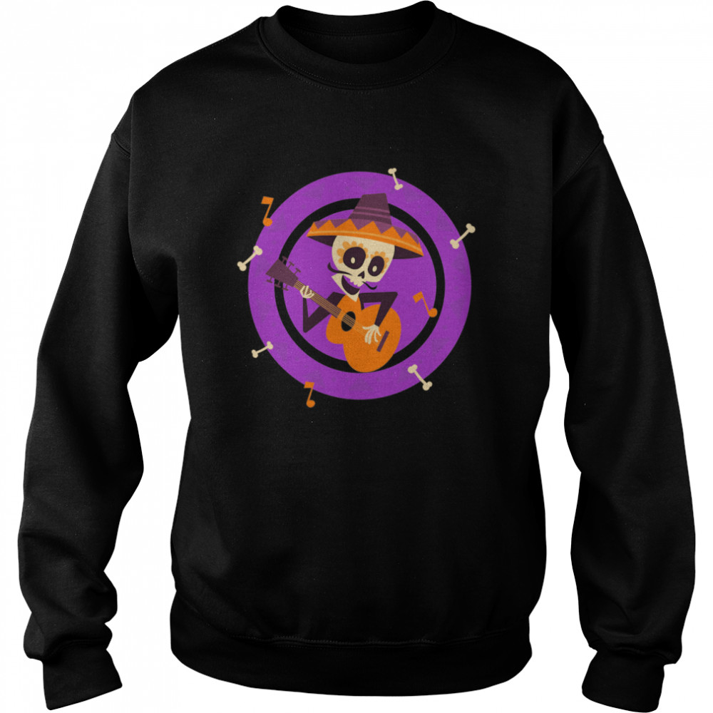 Skeleton Man Play Guitar Day Of The Dead  Unisex Sweatshirt