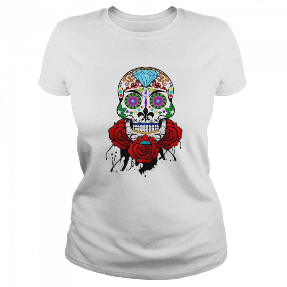 Skull And Roses  Classic Women's T-shirt