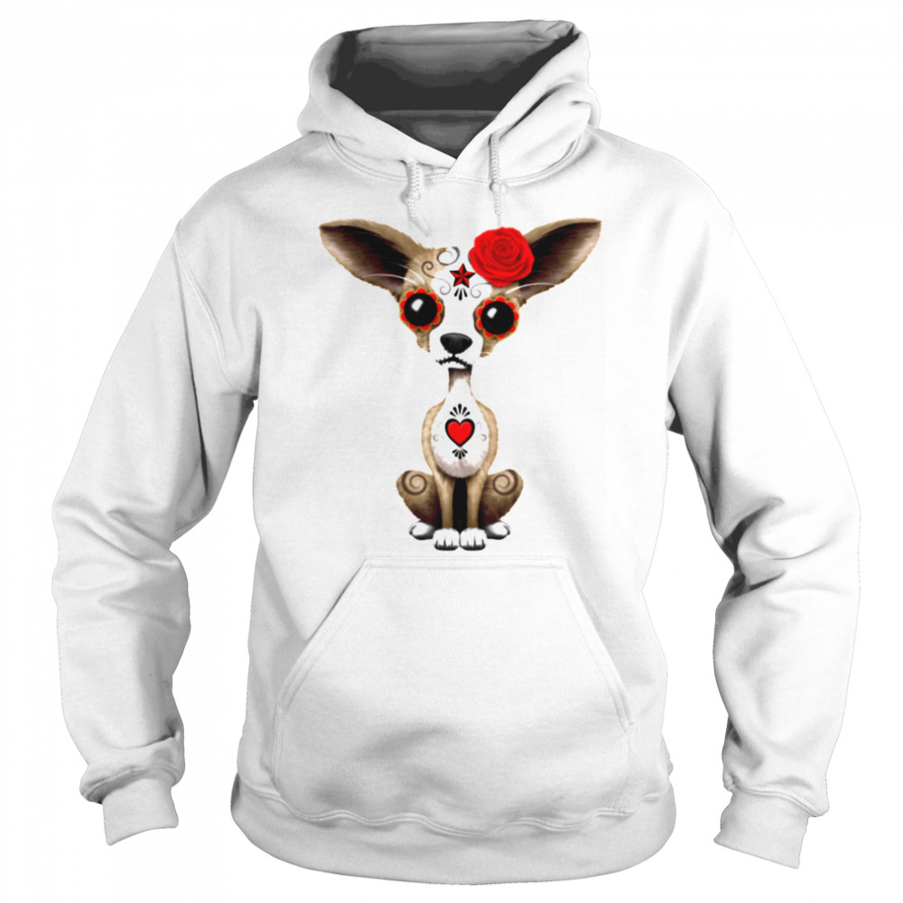 Skull Chihuahua Day Of Dead Dia De Muertos  Unisex Hoodie