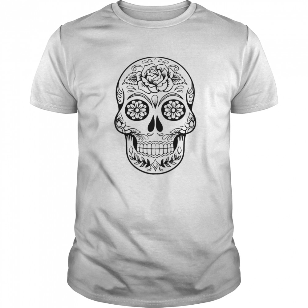 Skull Day Of The Dead Dia De Muertos  Classic Men's T-shirt