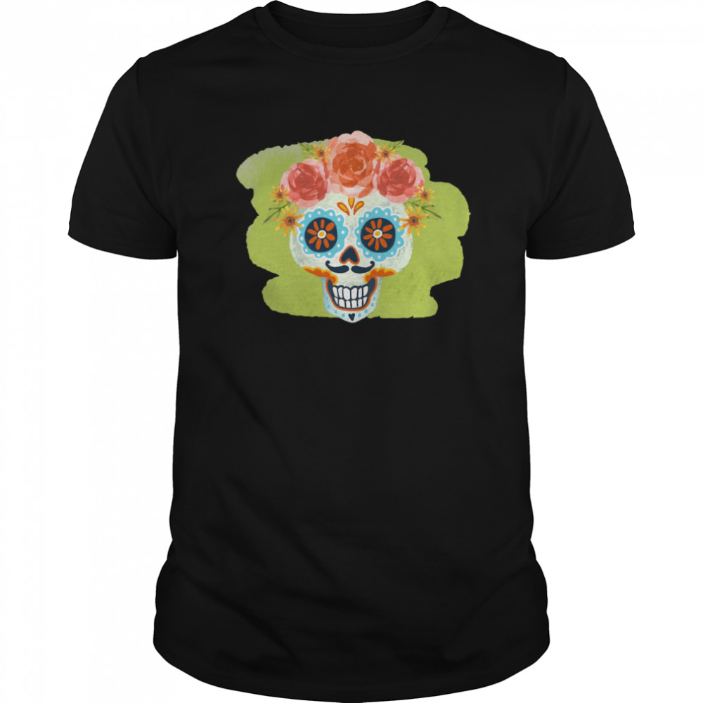 Skull Day Of The Dead In Mexican shirt