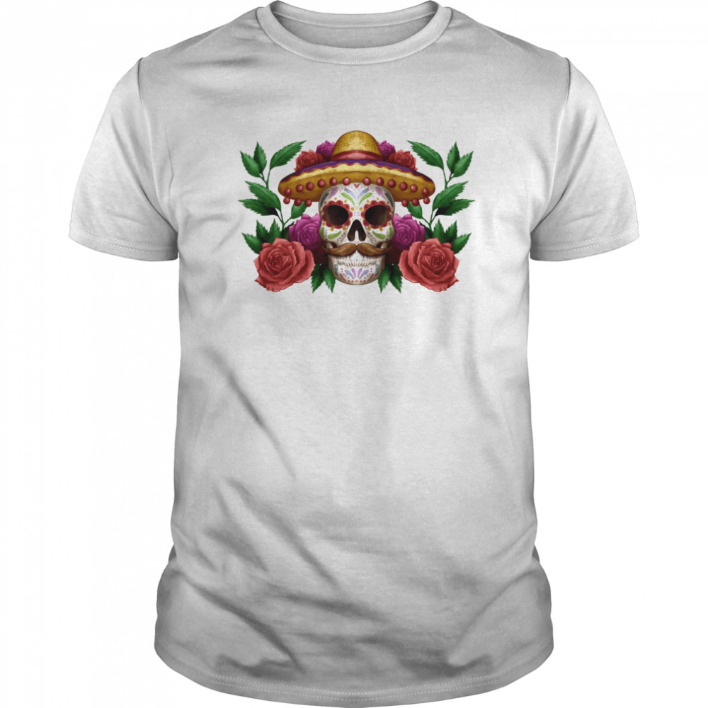 Skull Dia De Los Muertos Mexican Holiday  Classic Men's T-shirt