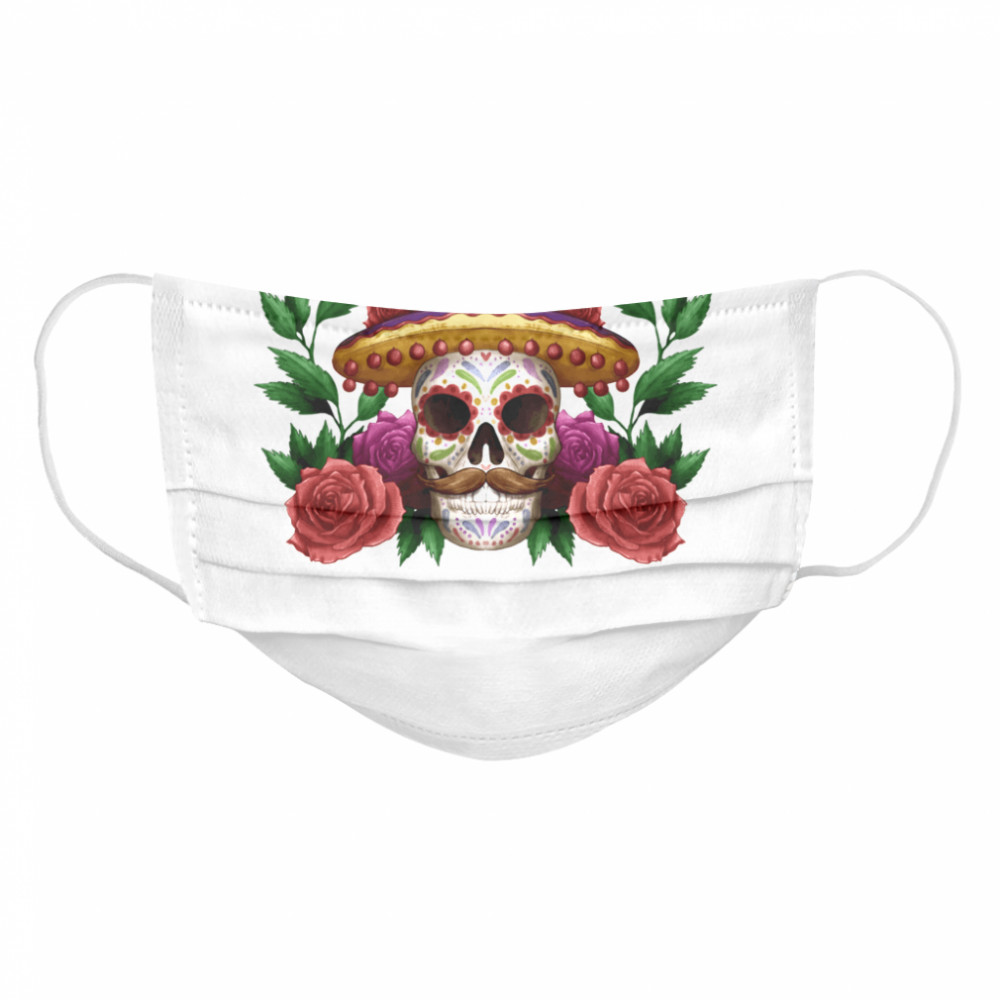 Skull Dia De Los Muertos Mexican Holiday  Cloth Face Mask