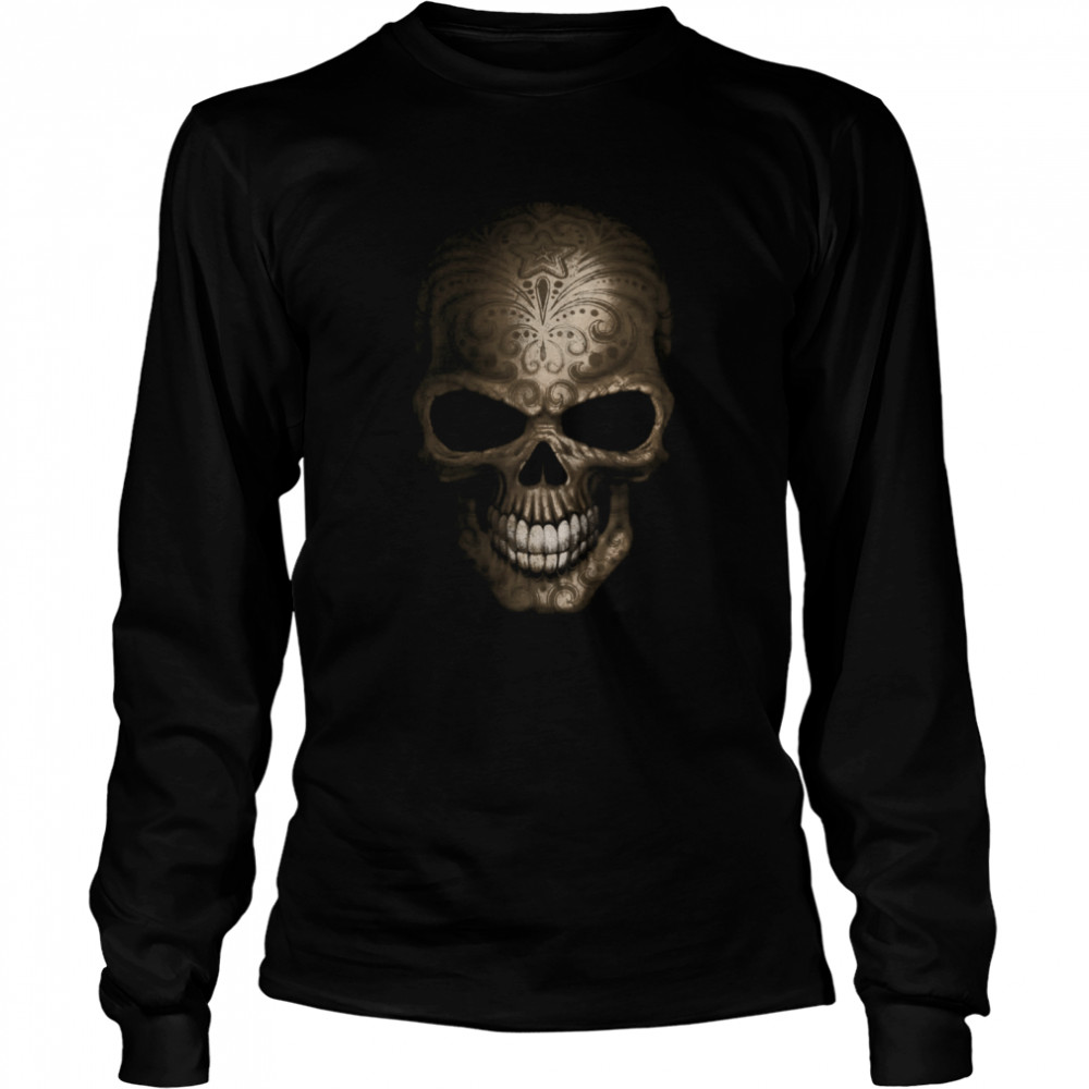 Skull Dia De Muertos Day Dead  Long Sleeved T-shirt