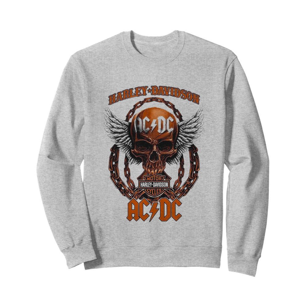 Skull Harley Davidson Motorcycles Ac Dc  Unisex Sweatshirt