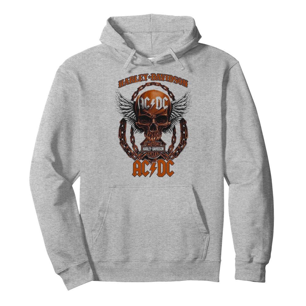 Skull Harley Davidson Motorcycles Ac Dc  Unisex Hoodie