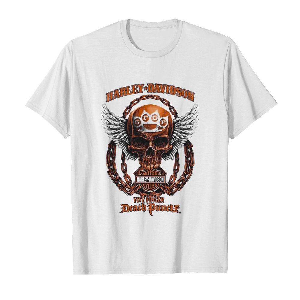 Skull Harley Davidson Motorcycles Five Finger Death Punch shirt