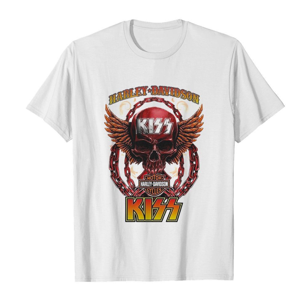 Skull Harley Davidson Motorcycles Kiss shirt