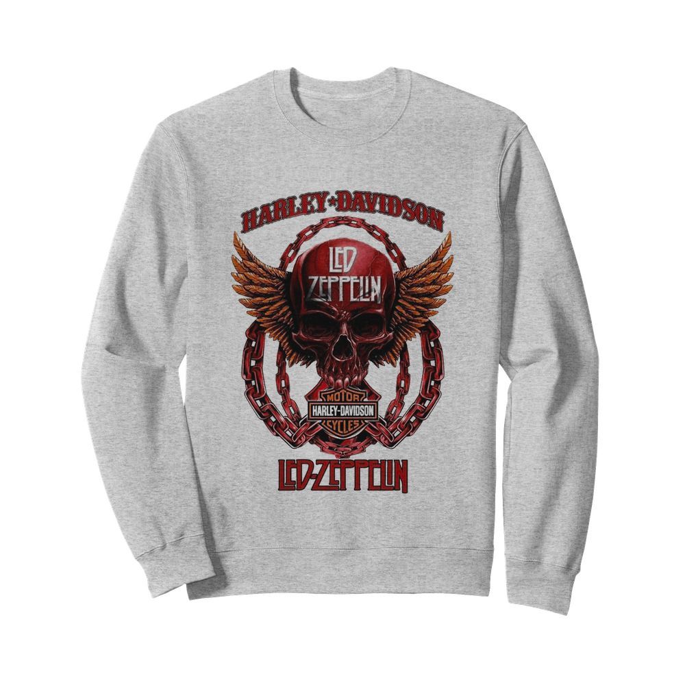 Skull Harley Davidson Motorcycles Led-Zeppelin  Unisex Sweatshirt