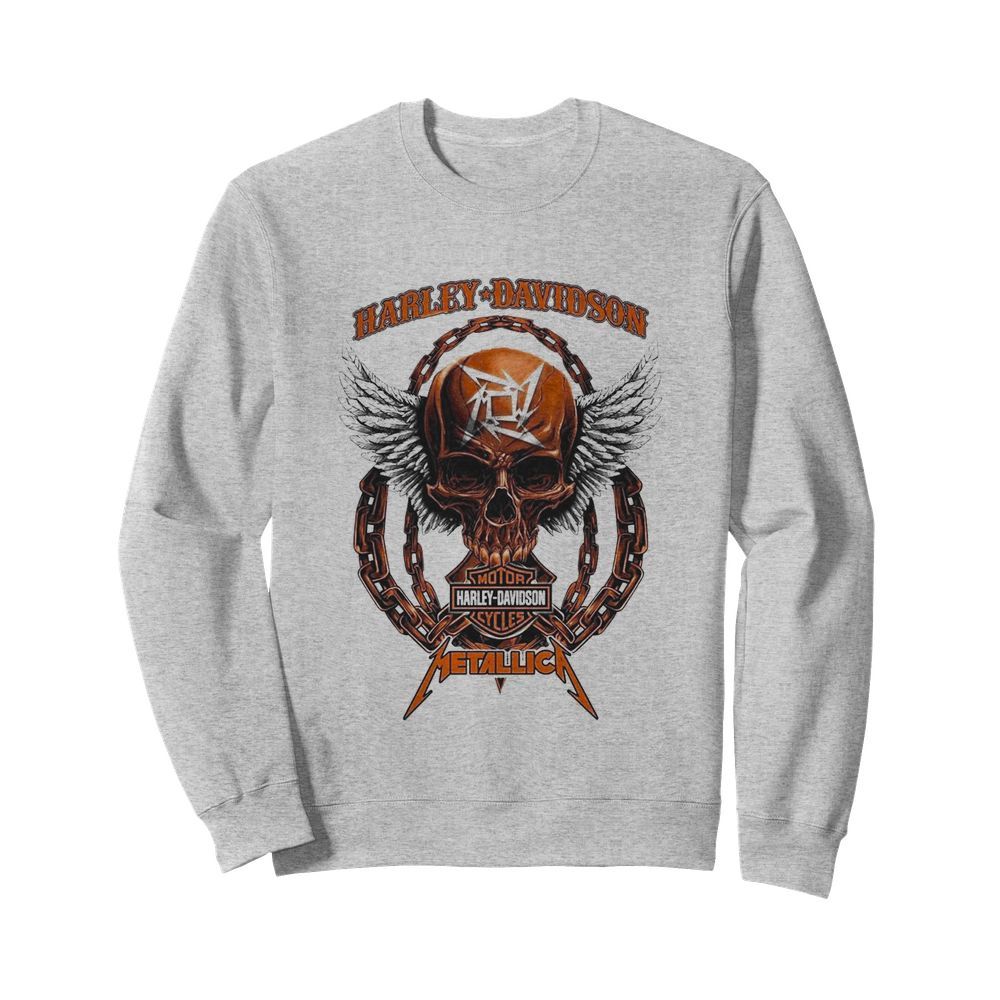 Skull Harley Davidson Motorcycles Metallica  Unisex Sweatshirt