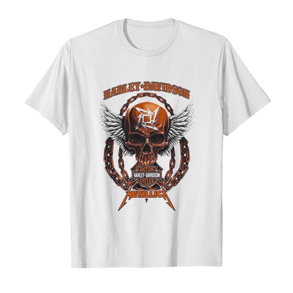 Skull Harley Davidson Motorcycles Metallica  Classic Men's T-shirt