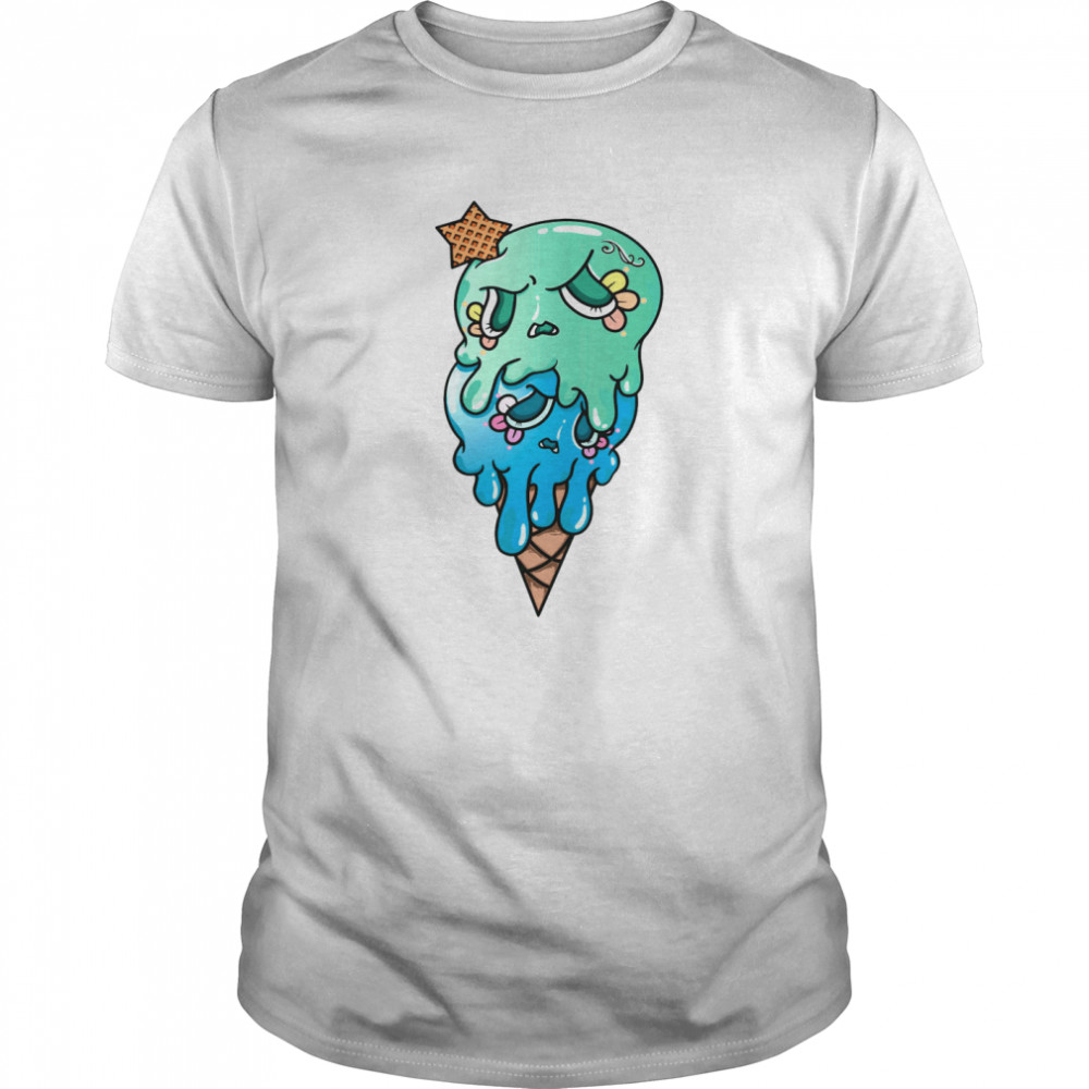 Skull Ice Cream Mint And Blue Day Of The Dead shirt