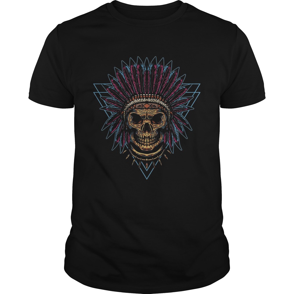 Skull Indian Triangle Day Of The Dead Vintage shirt