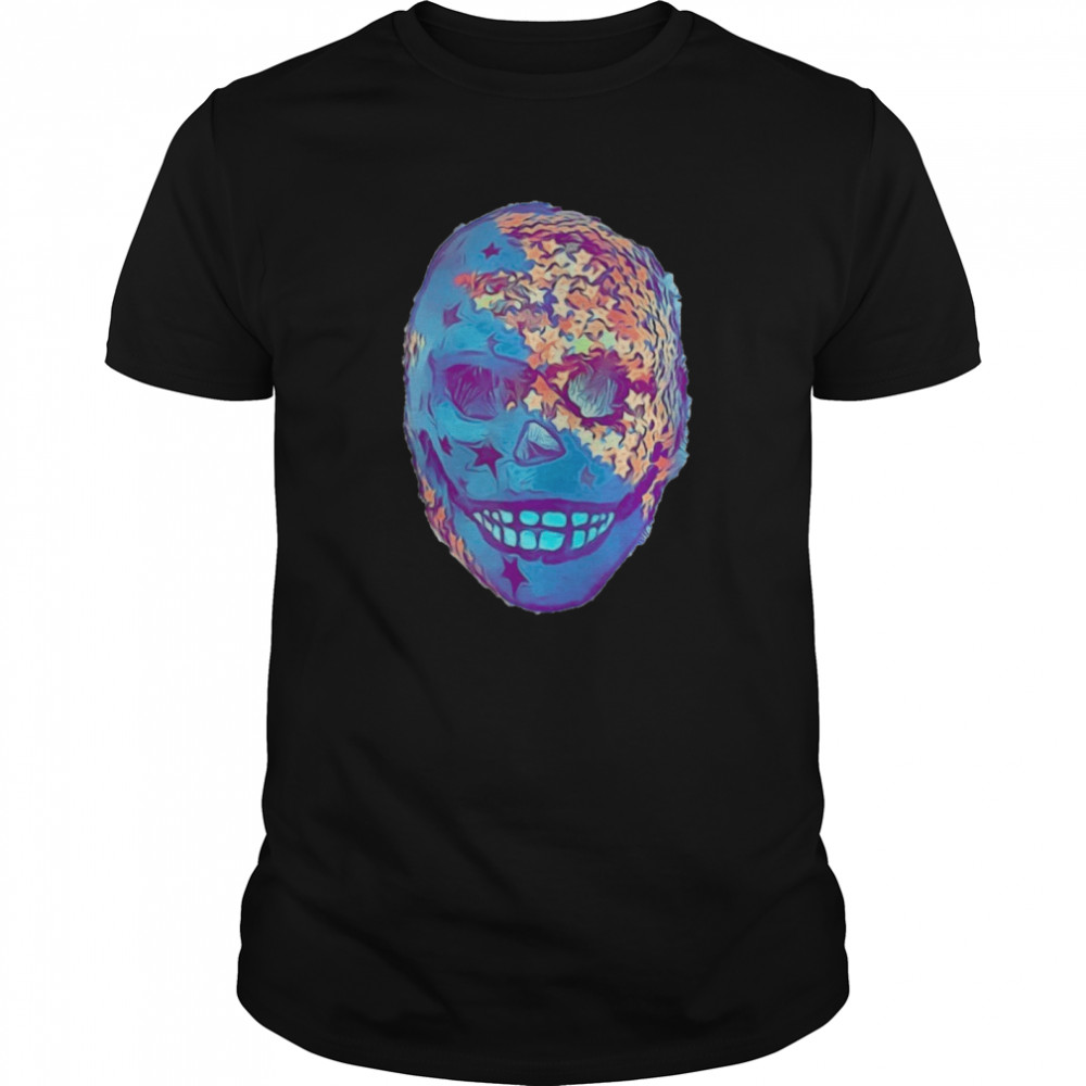 Skull Mexican Portrait Black And Gold shirt