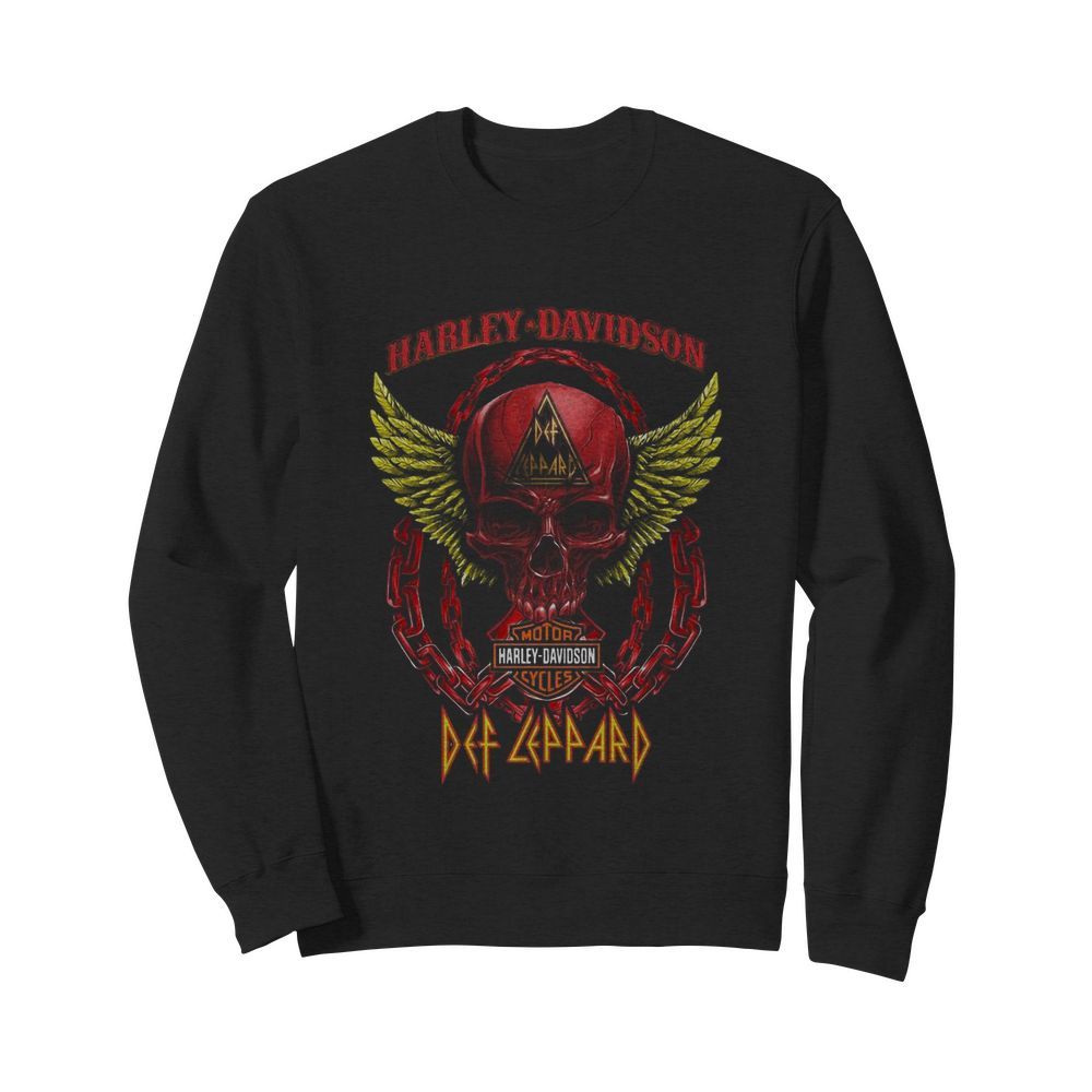 Skull Motor Harley Davidson Cycles Def Leppard  Unisex Sweatshirt