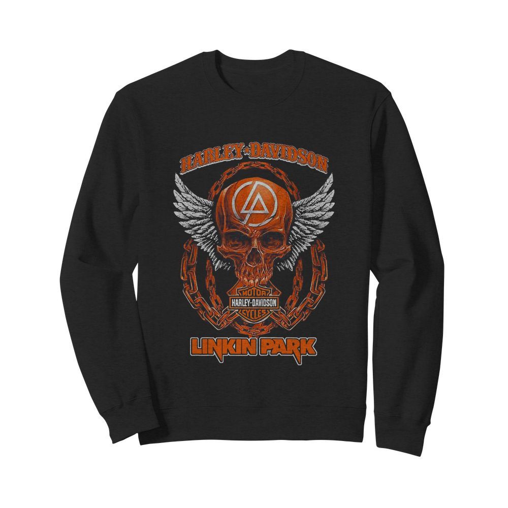 Skull Motor Harley Davidson Cycles Linkin Park  Unisex Sweatshirt