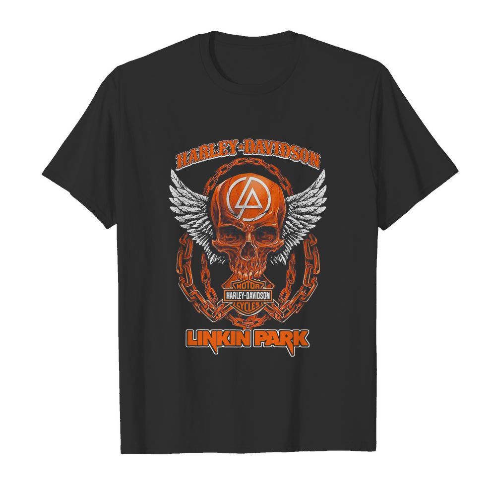 Skull Motor Harley Davidson Cycles Linkin Park shirt