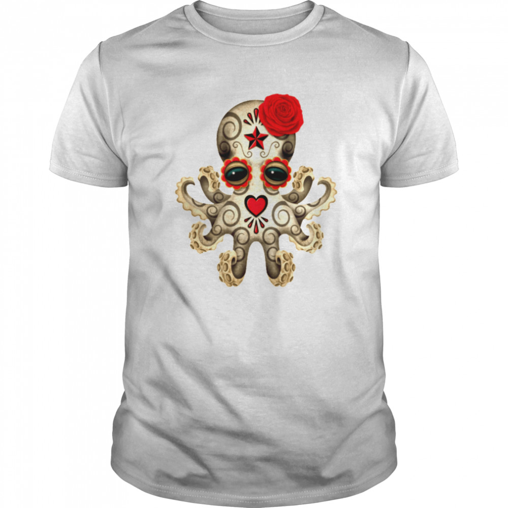 Skull Octopus Day Of The Dead Dia De Muertos shirt