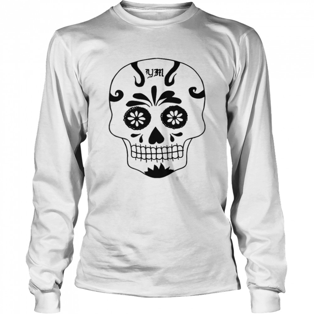 Skull Simple Day Of The Dead In Mexican  Long Sleeved T-shirt