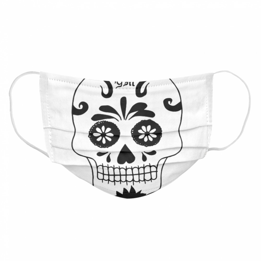 Skull Simple Day Of The Dead In Mexican  Cloth Face Mask