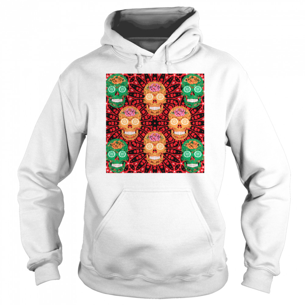 Skull Succulent Plant Head Day Of Dead Muertos s Unisex Hoodie