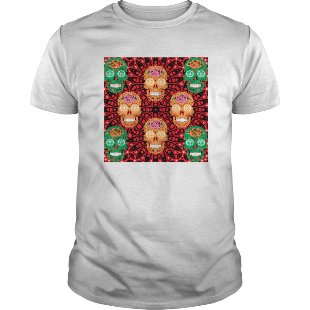 Skull Succulent Plant Head Day Of Dead Muertos shirts