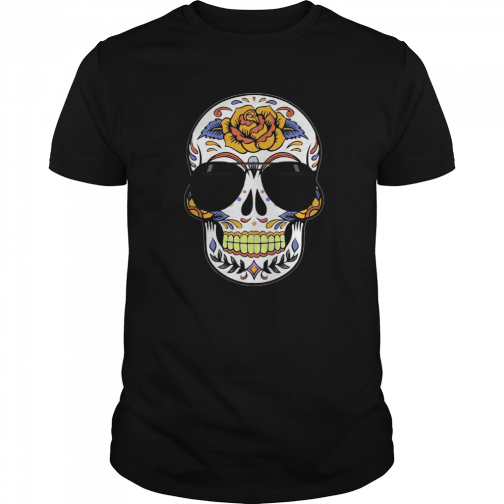 Skull Wearing Sunglasses Day Of The Dead shirt