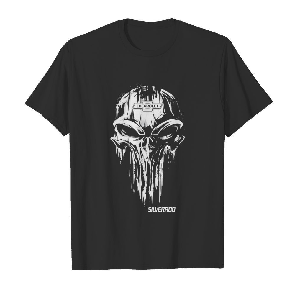 Skull chevrolet logo silverado halloween shirt