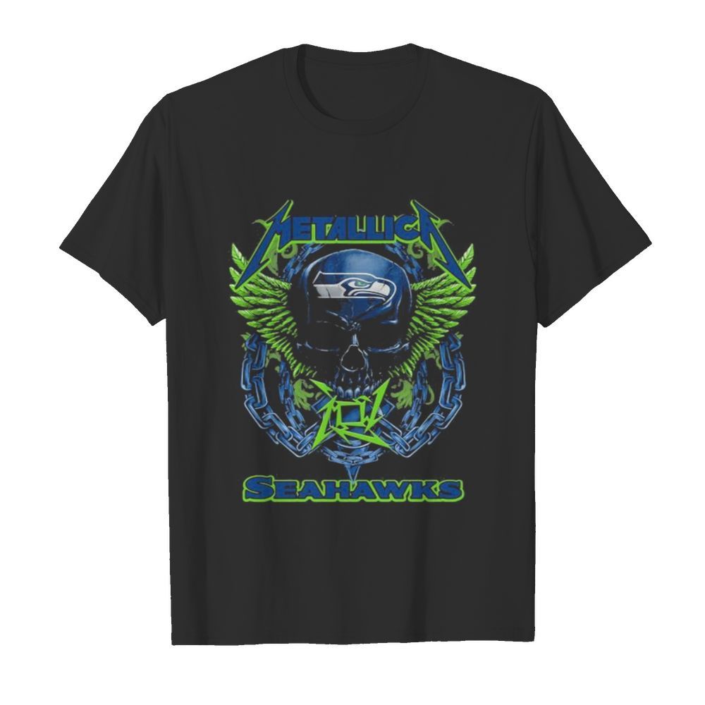 Skull wings metallica seattle seahawks  Classic Men's T-shirt