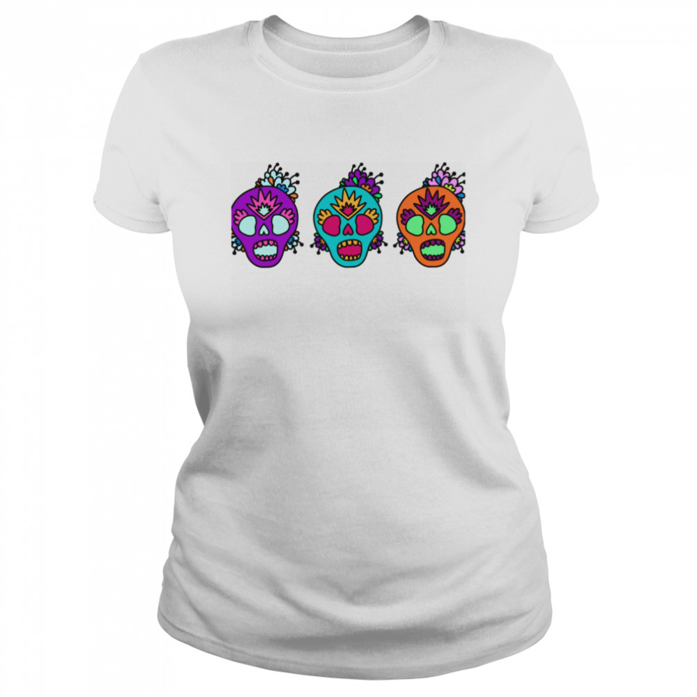 Skulls Day Of The Dead Muertos  Classic Women's T-shirt