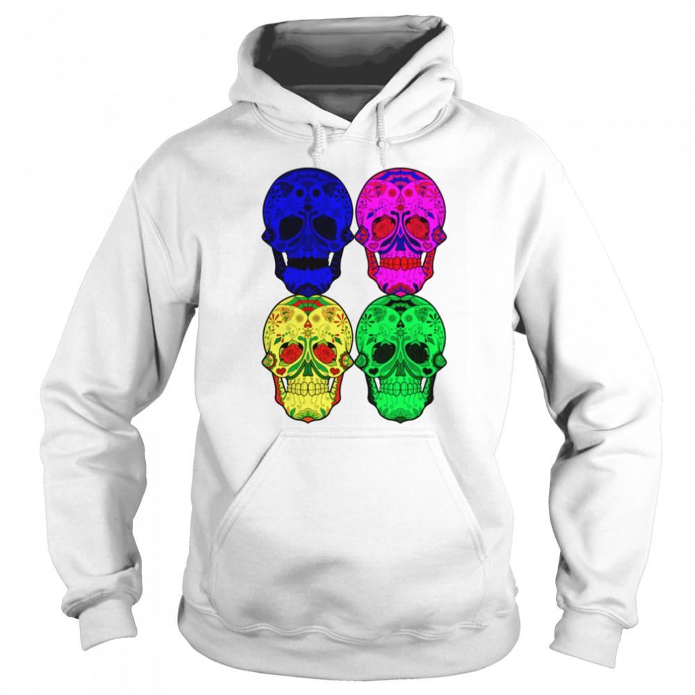 Skulls Dia De Muertos Day Of The Dead In Mexican  Unisex Hoodie