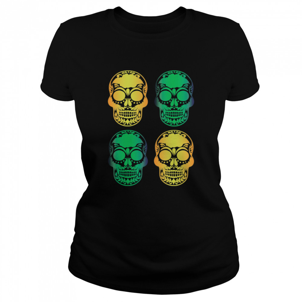 Skulls Mexico To Celebrate The Holiday Day Of The Dead  Classic Women's T-shirt