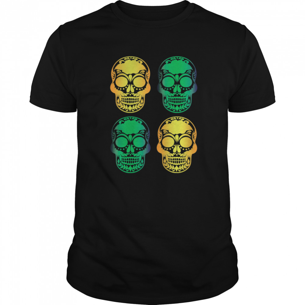 Skulls Mexico To Celebrate The Holiday Day Of The Dead  Classic Men's T-shirt