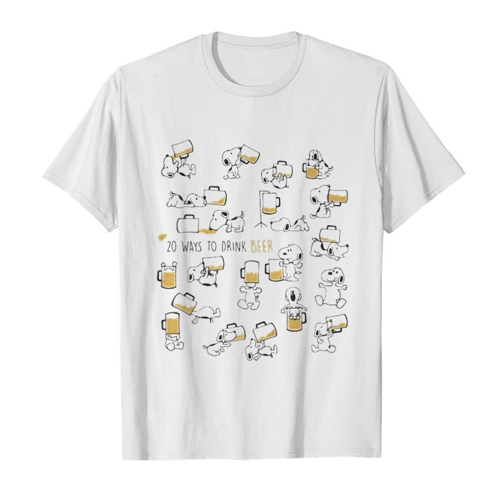 Snoopy 20 ways to drink beer shirt