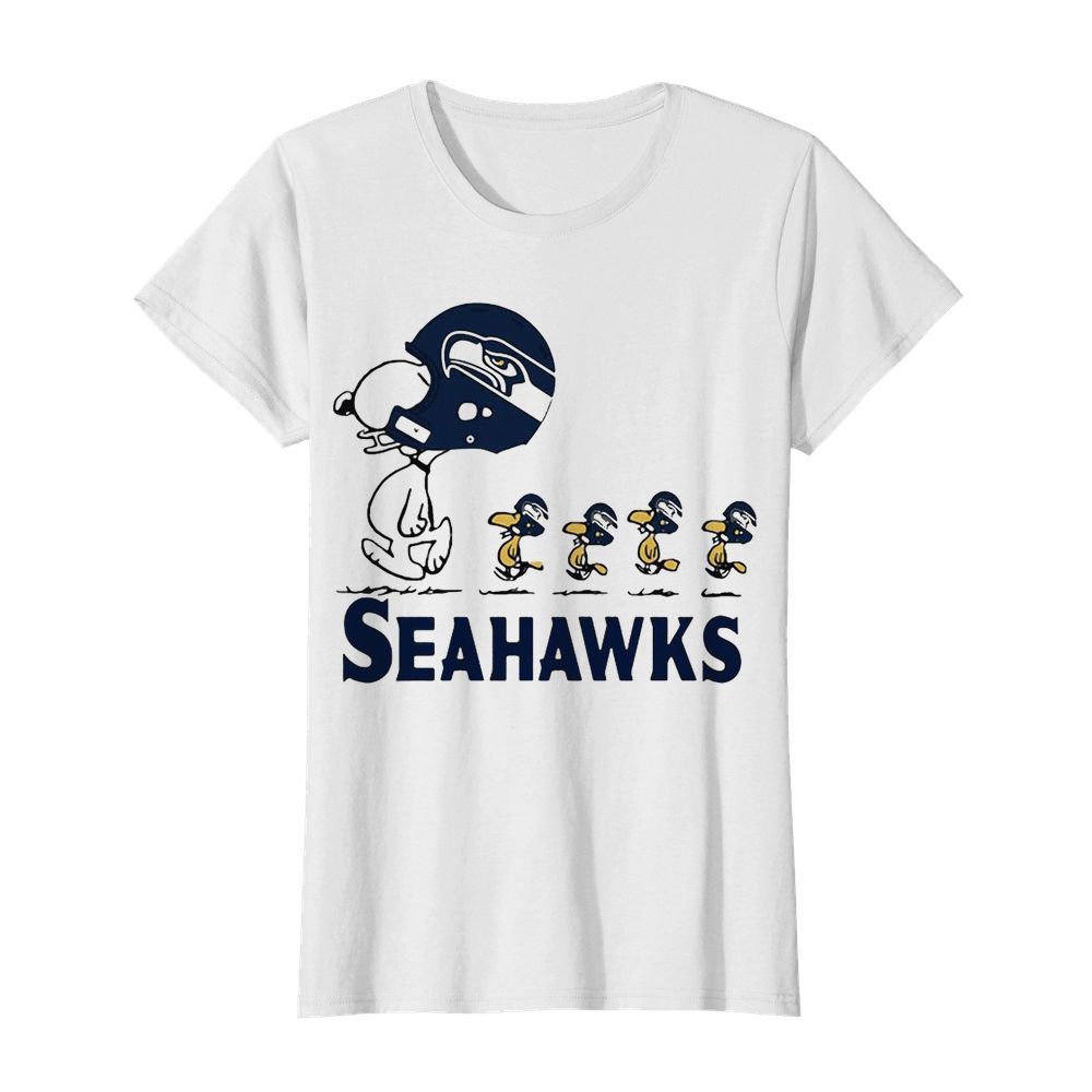 Snoopy Seattle Seahawks Woodstock  Classic Women's T-shirt