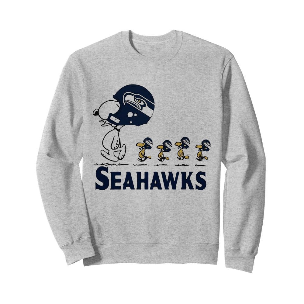 Snoopy Seattle Seahawks Woodstock  Unisex Sweatshirt