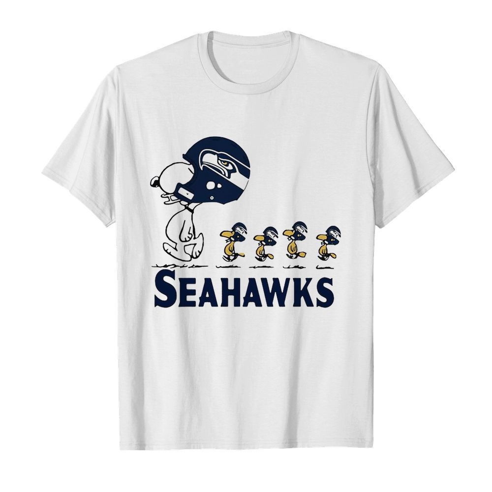 Snoopy Seattle Seahawks Woodstock  Classic Men's T-shirt