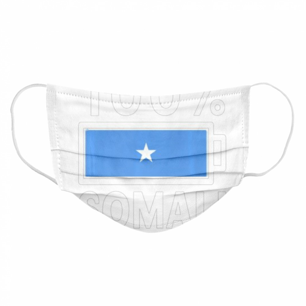 Somalia Flag 100 Somali Battery Power  Cloth Face Mask