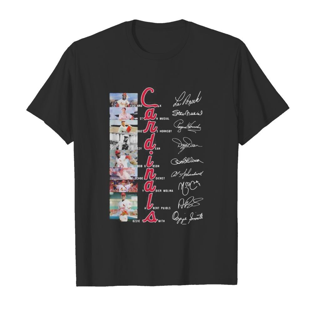 St.louis cardinals team baseball players signatures shirt