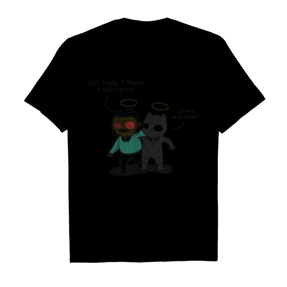 Stan Lee God Look I Found A Talking Cat Black Panther Is This Wakanda shirt