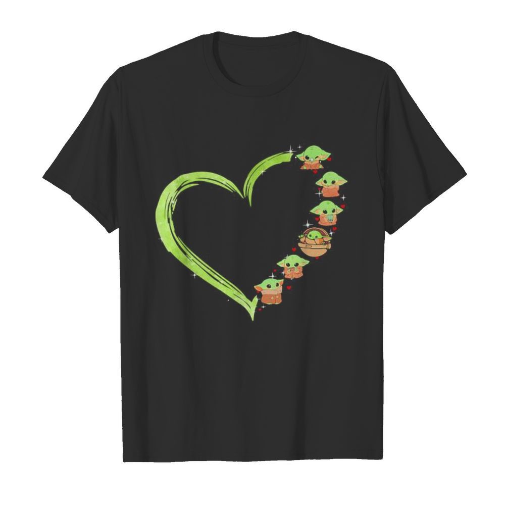 Star wars baby yoda heart shirt